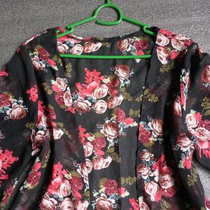 Rose Print Shrug