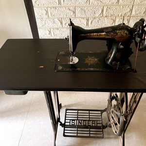 Singer Sewing Machine With Motor, Stand Table