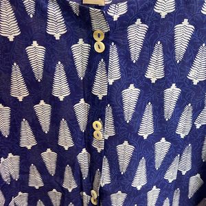 Blue Printed Kurta