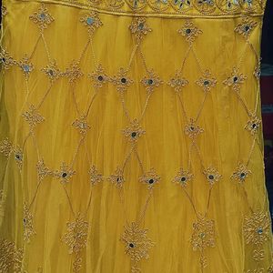 Beautiful Thread And Mirror Work Gown💛