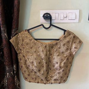 Gold Net Embroidery Blouse