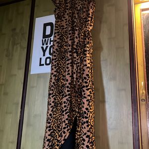 Leopard Print Wrap Dress