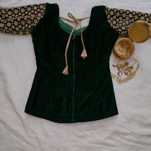 Velvet ethnic top