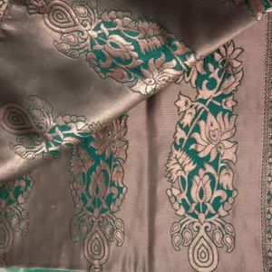 Green And Gold Pattu Saree