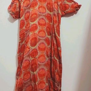 Coral Color Kurti For Girl Or Woman 38 Bust