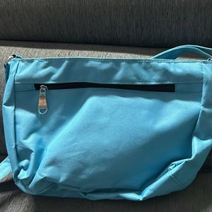 Brand New Sky Blue Sling Bag With 2 Compartments