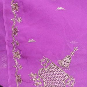 Purple Designer Saree