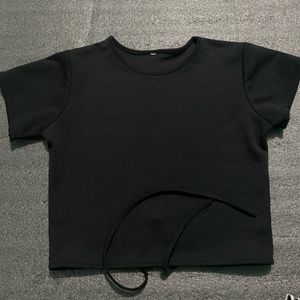 Black Crop Top For Women