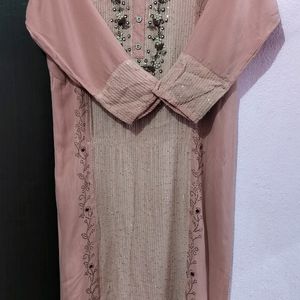 Peach Kurti Set