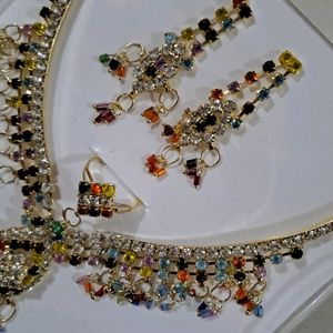 Multicolor Diamond Necklace