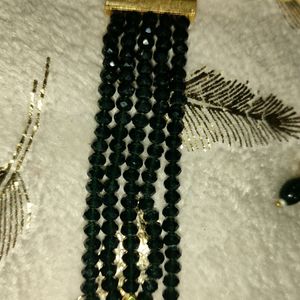 Gorgeous Dark Green Set With Earrings