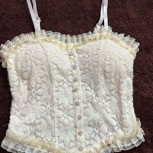 Off White Corset Top