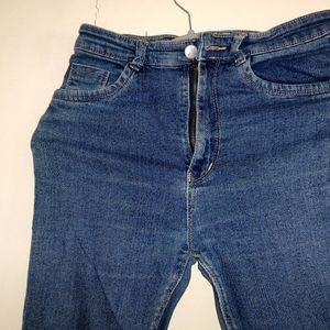 Ankle Length Blue Skinny Jeans