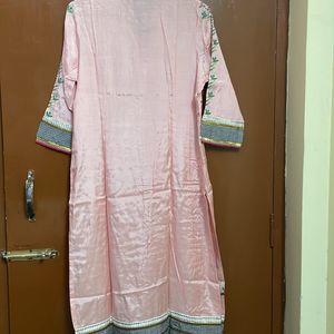 Peach And Magenta Festive Kurta