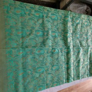 Light Sea Green Floral Print Saree (Women's)