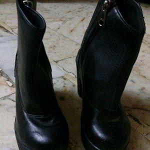 Black Leather Boots (Women's)