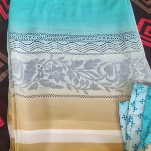 Regular wear printed saree With Stitched Blouse 😍