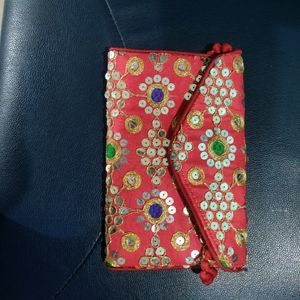 Embroidered Sling Bag