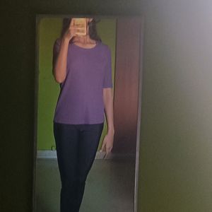 Violet Ribbed Top