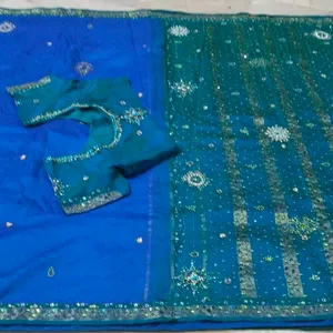 Pure Silk Saree With Work 🔥