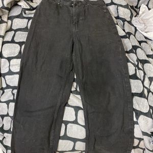 Black Ankle Length Straight Jeans