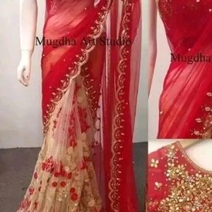 Silknet Multicolor Saree No Blouse