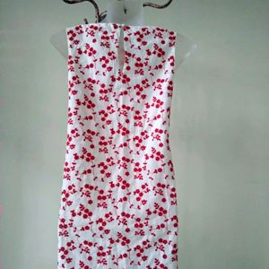 New White And Red Dress