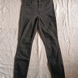 Charcoal High Waist Jeans