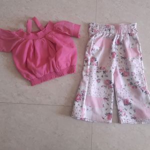 Western Dress Pink & white