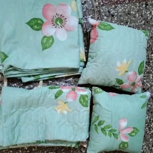 Double Bedsheet With Pillow Covers