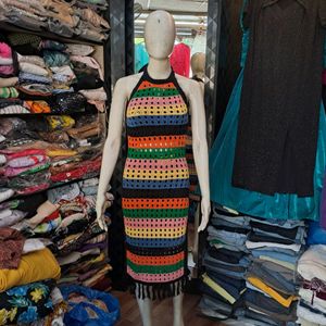 Crochet Multicolour Dress