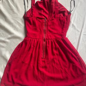 Forever 21 Red Flared Dress