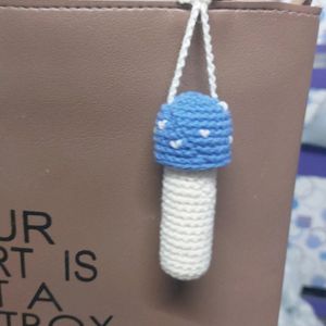 Crochet Mushroom Lipbalm Holder