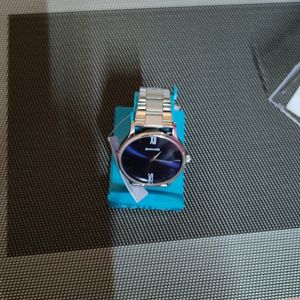 Sonata Aspire Quartz Watch Blue Dial Steel Strap