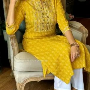 Mustard New Kurti