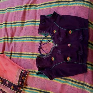 Women Sequin Purple Lahnga Choli