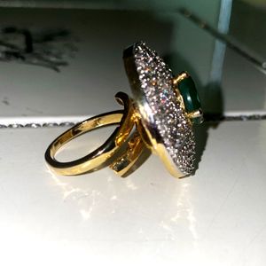 Fine Studded American Diamond Adjustable Ring