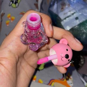 Korean Teddy Keyring Lipgloss