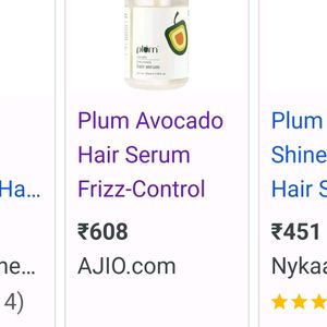 Plum Avocado Frizz Control Hair Serum