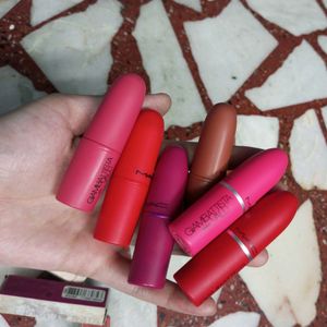 6 Pcs Mac Imported Lipsticks