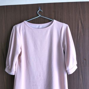 Puff Sleeve Top Baby Pink Colour
