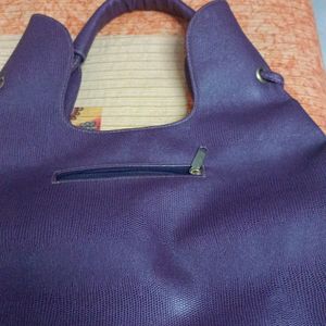 Purple Colour Hand Bag
