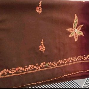 Embroidery With Jardoji Work Saree