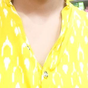 Yellow Short Kurti Type Top For Women ❤️