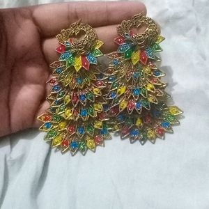 Earrings Peacock Design