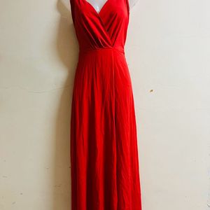 Princess Look Designer Red Long Gown