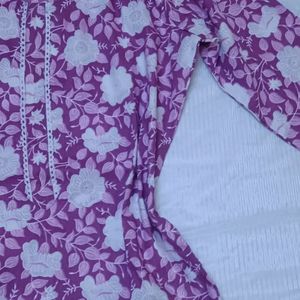 Pinteresty Floral Lavender Kurti