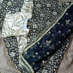 Black n Golden Lehnga Choli