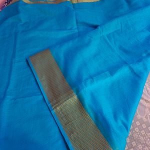 Unused Soft Blue Saree (Women's)