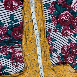 Yellow Flower Printed Frock